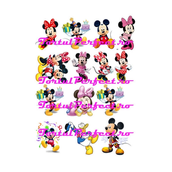 Imagine comestibila "Mickey si Minnie"- Colaj