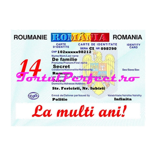 Imagine comestibila "Carte de Identitate"