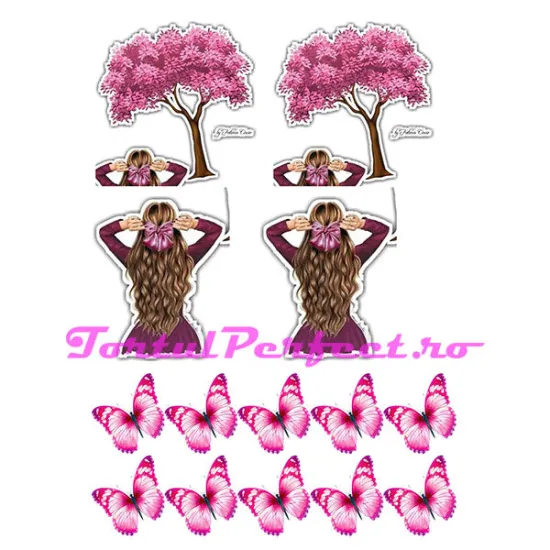 Imagine comestibila "Colaj Fata in Mov"