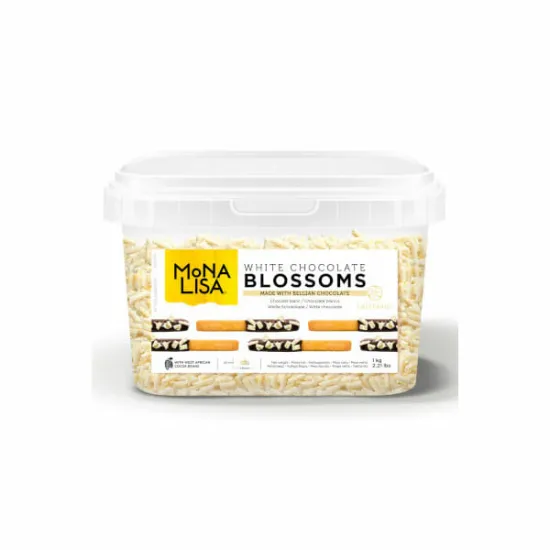 Ciocolata Alba Decoratiuni Blosom Mona Lisa, 1 kg