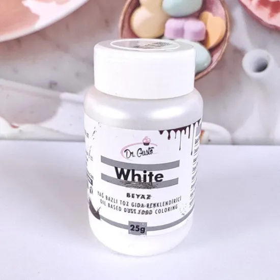 Colorant pudra liposolubil Alb 25g, Dr Gusto