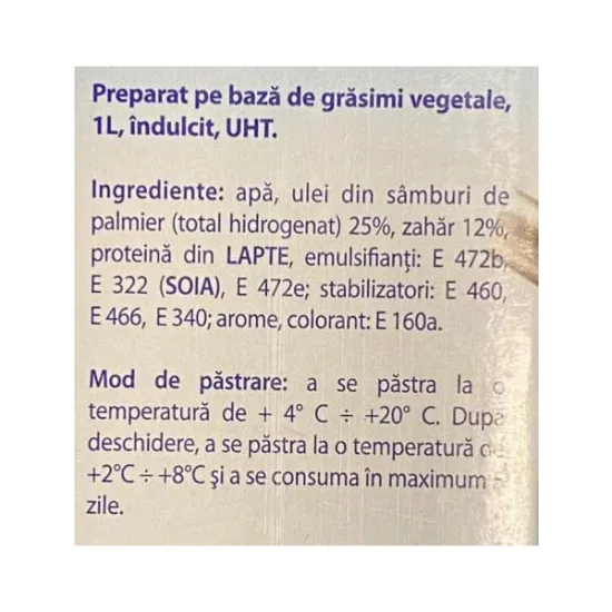 Crema decor vegetala Creme Patisserie, 1 L