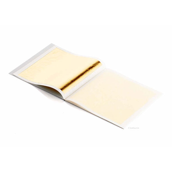 Foita de aur alimentar (23K) 8x8cm – 5 buc
