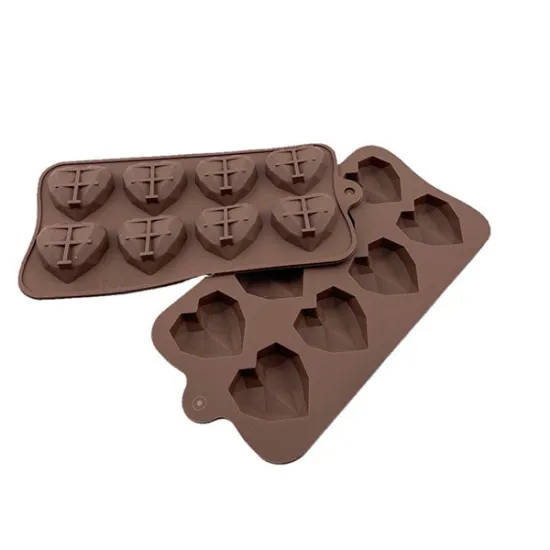 Forma din silicon, 8 Inimi pentru ciocolata