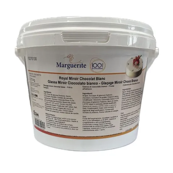 Glazura ciocolata alba 2.75 kg, Royal Miroir Marguerite