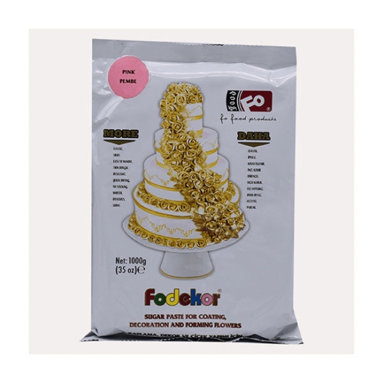 Pasta de zahar roz Fodekor, 1 kg