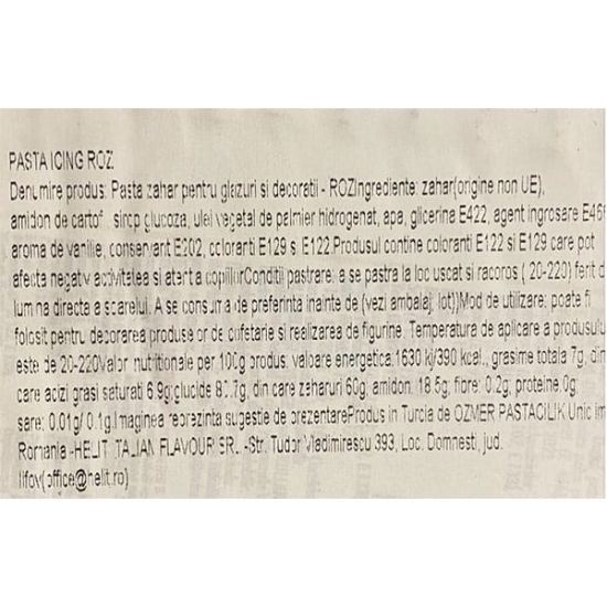 Pasta de zahar roz Fodekor, 1 kg