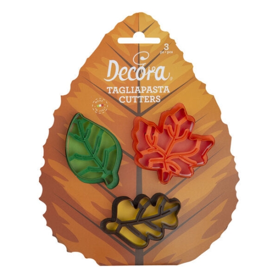 Set cu 3 decupatoare in forma de frunze, Decora