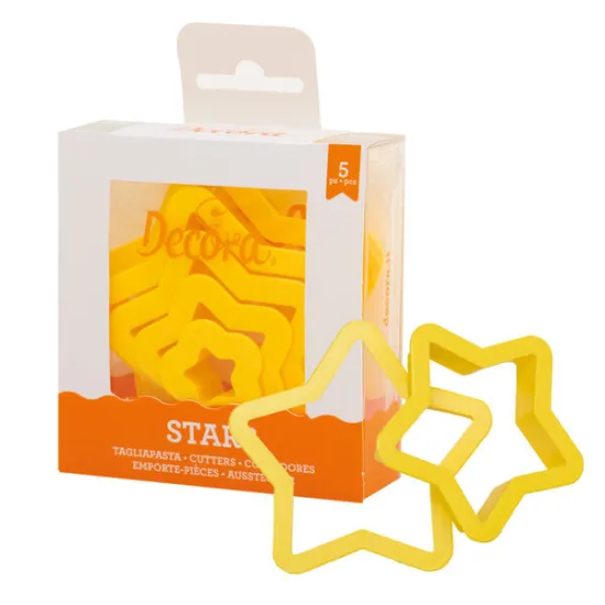 Set de 5 decupatoare in forma de "Stele", Decora