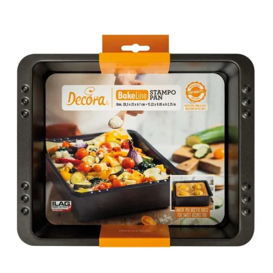 Tava pentru copt dreptunghiulara 28.5x23 cm, Decora