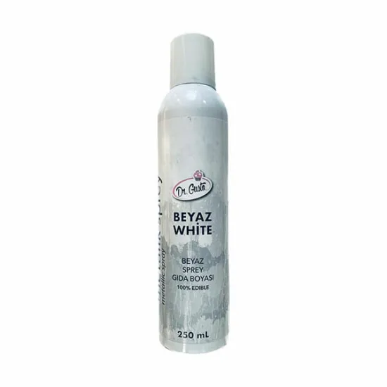 Colorant alimentar metalizat Spray 250 ML - alb / white, Dr Gusto
