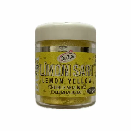 Colorant alimentar pudra metalizat galben Lemon, 10g Dr Gusto