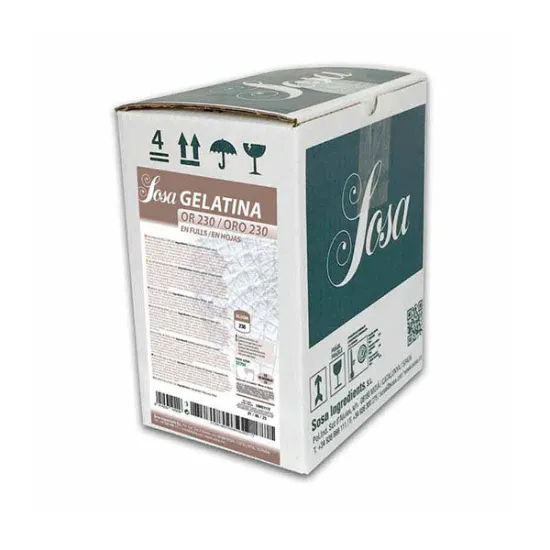 Foi de gelatina gold Sosa 230 bloom, 100g