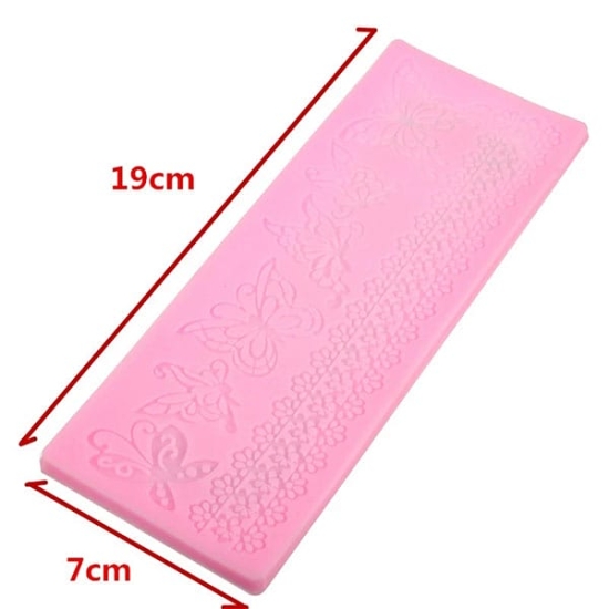 Forma din silicon, model Dantela si Fluturi