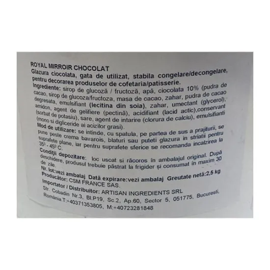 Glazura ciocolata Royal Miroir, Marguerite 2.50 kg