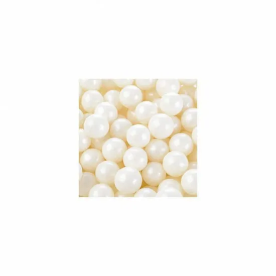 Perle de zahar alb perlat 9 mm, 80g