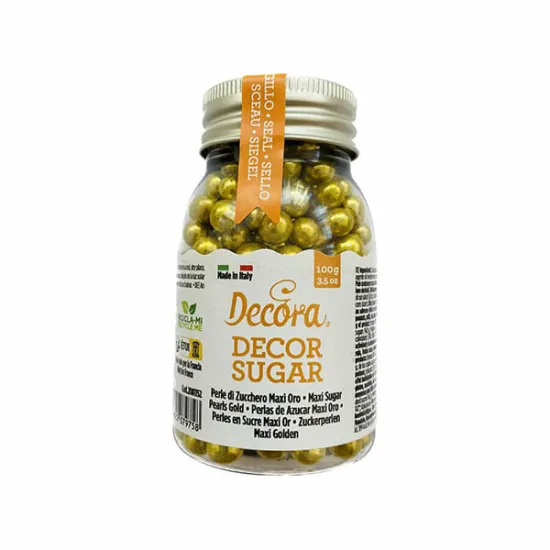 Perle de zahar aurii ⌀7 mm, 100g Decora