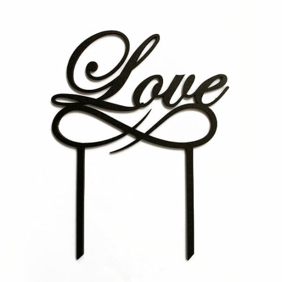 Toper tort "Love", negru
