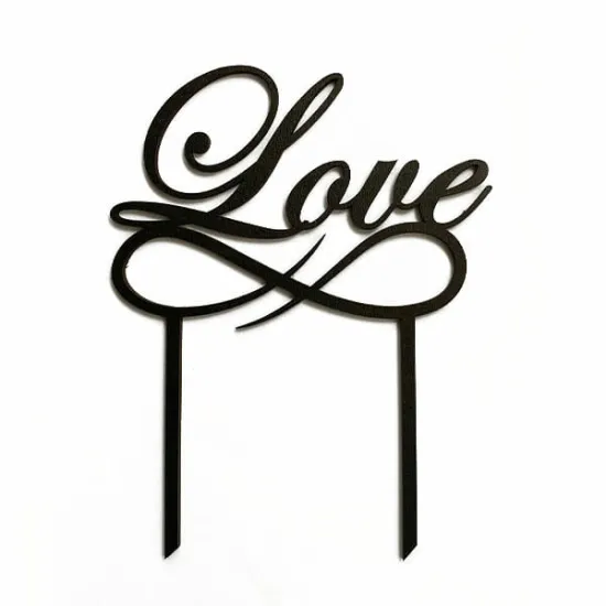 Toper tort "Love", negru