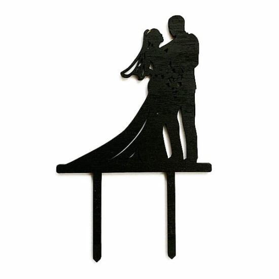 Toper tort "Mr &amp; Mrs", negru