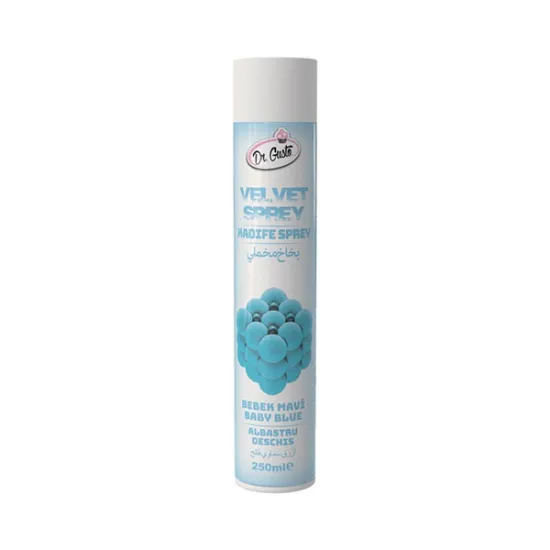 Colorant alimentar spray catifea 250 ML - albastru deschis / baby blue, Dr Gusto