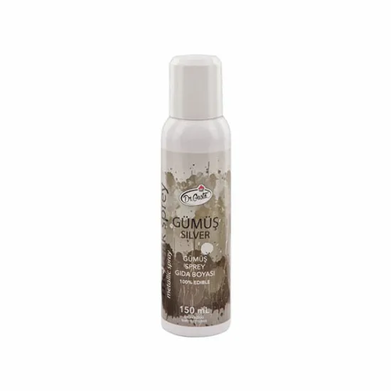 Colorant alimentar metalizat Spray 150 ML - argintiu, Dr Gusto