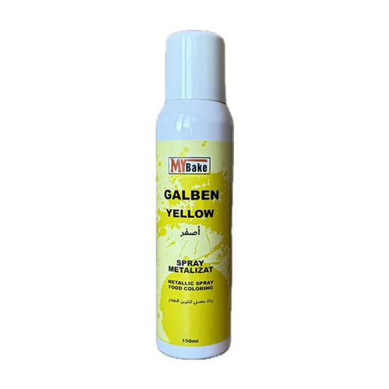Colorant alimentar metalizat Spray 150 ML - galben, MyBake