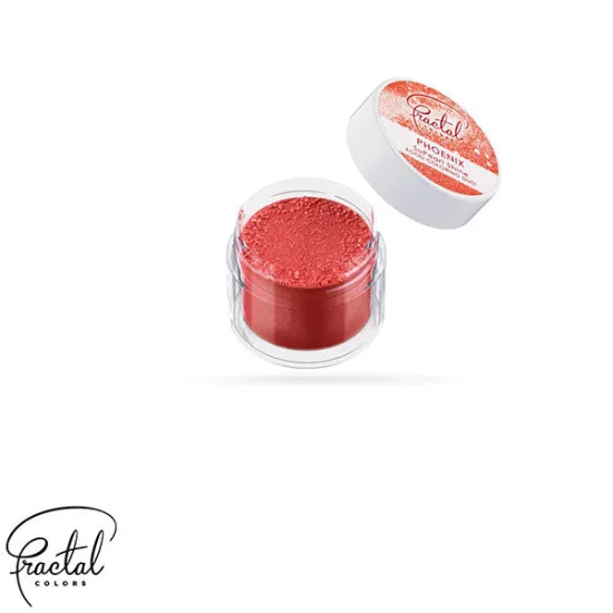 Colorant pudra rosu cu sclipici SuPearl Shine Phoenix, Fractal
