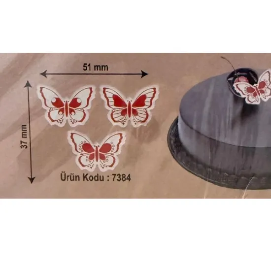 Decoratiuni din ciocolata alba, fluturi, 288  buc Gusto