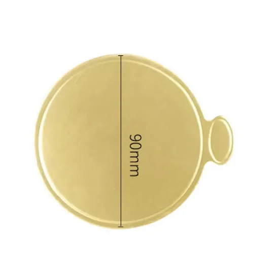 Set 100 buc - discuri aurii din carton pentru monoporții 9 cm – suport elegant pentru deserturi și prăjituri