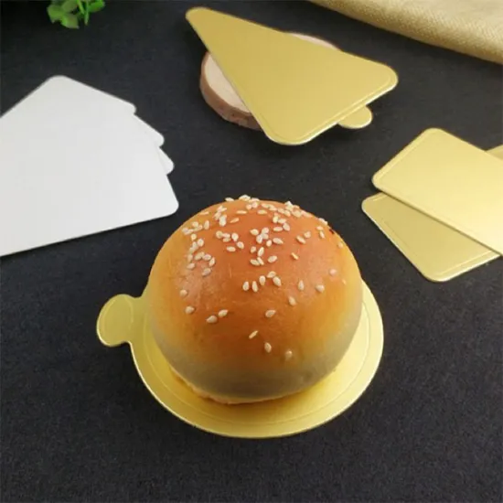 Set 100 buc - discuri aurii din carton pentru monoporții 9 cm – suport elegant pentru deserturi și prăjituri