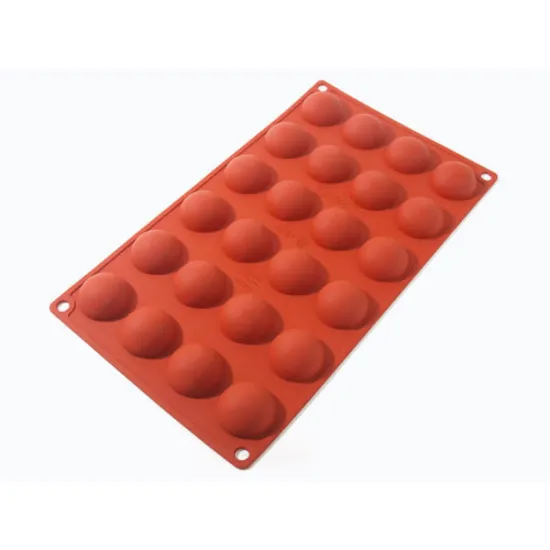 Mulaj din silicon pentru bomboane, praline din ciocolata, 24 semisfere