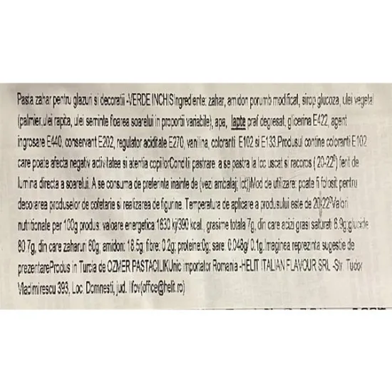 Pasta de zahar verde Fodekor, 1 kg