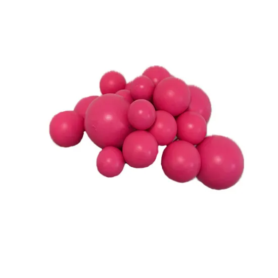 Set 20 sfere pentru decor tort, Roz sidefat