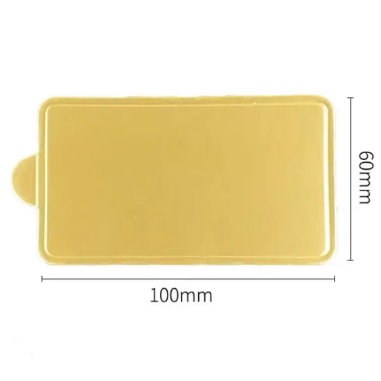 Set 100 buc - suport auriu din carton pentru monoporții 10*6 cm – dreptunghi