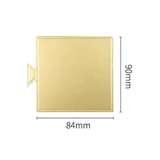 Set 100 buc - suport auriu din carton patrat pentru monoporții 9*8.4 cm