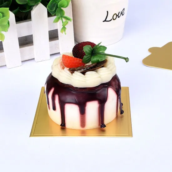 Set 100 buc - suport auriu din carton patrat pentru monoporții 9*8.4 cm