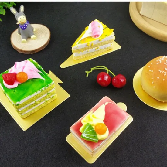 Set 100 buc - suport auriu din carton pentru monoporții 10*6 cm – dreptunghi