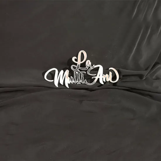 Toper tort "La multi ani", argintiu plexic