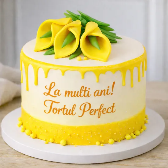 Cale din pasta de zahar, galbene