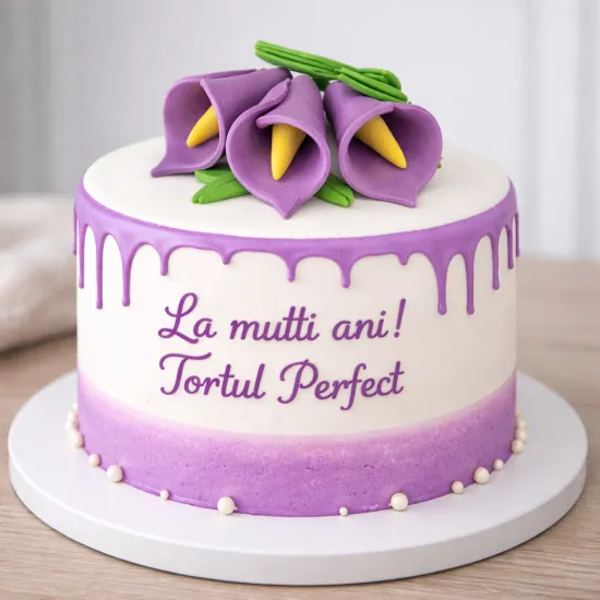 Cale din pasta de zahar, mov