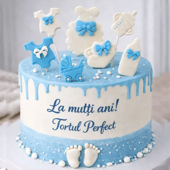 Decoratiuni din zahar – Set pentru botez baietel