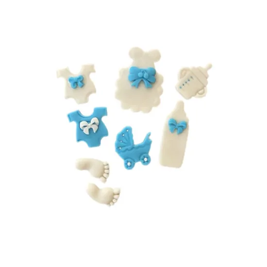 Decoratiuni din zahar – Set pentru botez baietel