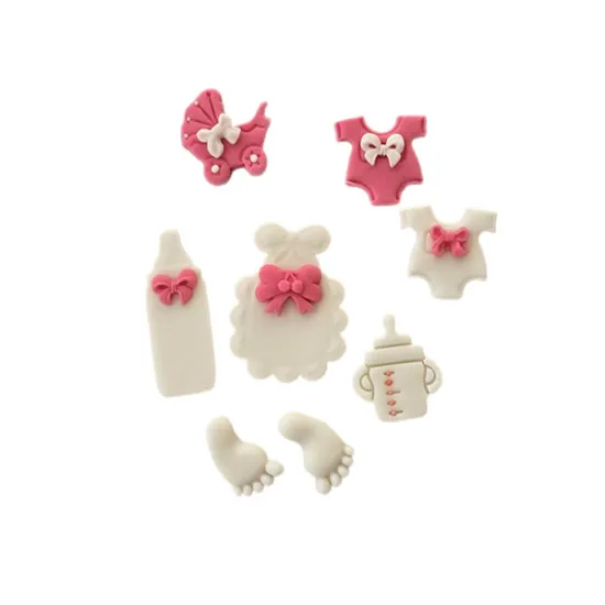 Decoratiuni din zahar – Set pentru botez fetite