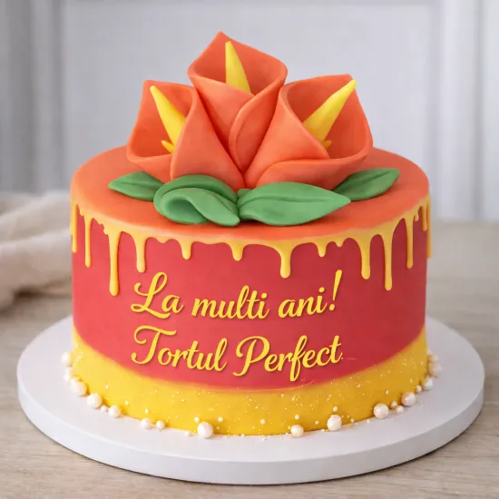 Cale din pasta de zahar, portocalii