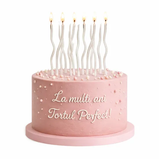 Lumanari ondulate pentru tort, albe 15 cm (12 buc/1 set)