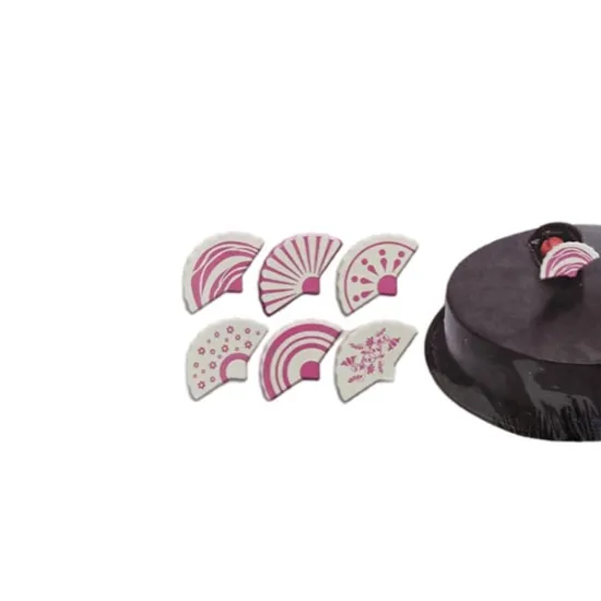 Decoratiuni din ciocolata, Evantai roz