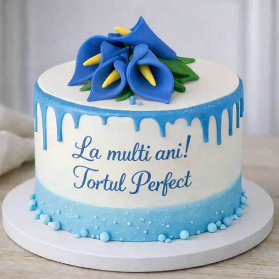 Cale din pasta de zahar, albastre