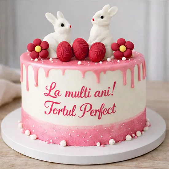 Decoratiuni din zahar – Iepurasi albi de Paste