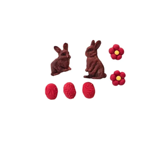 Decoratiuni din zahar – Iepurasi maro de Paste